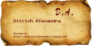 Ditrich Alexandra névjegykártya