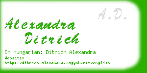 alexandra ditrich business card